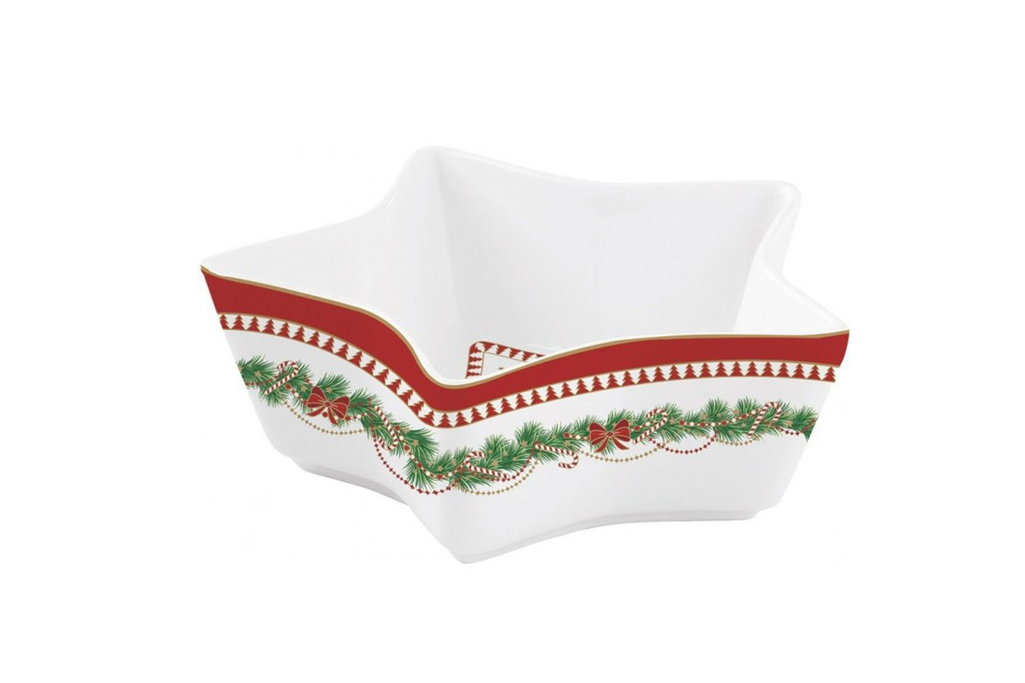 Easy Life Ciotola a forma di stella in porcellana in gift box MAGIE DE NOEL diametro 15 altezza 5 cm