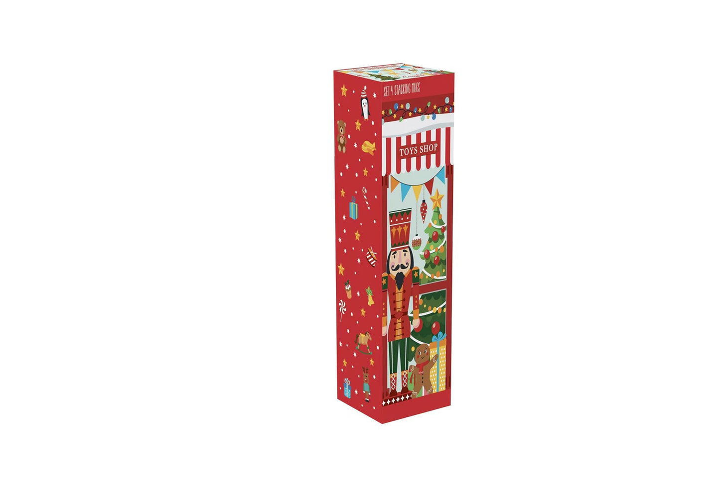 Set 4 tazze in porcellana impilabili da 275 ml. Easy Life