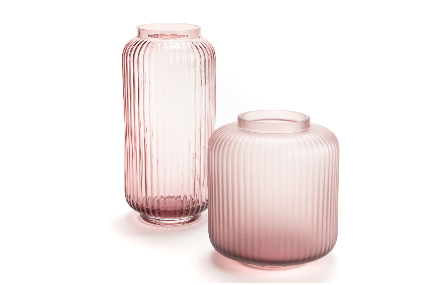 Vaso in vetro rosa di Amadeus (H:: 21 / L:: 19 / P:: 19)