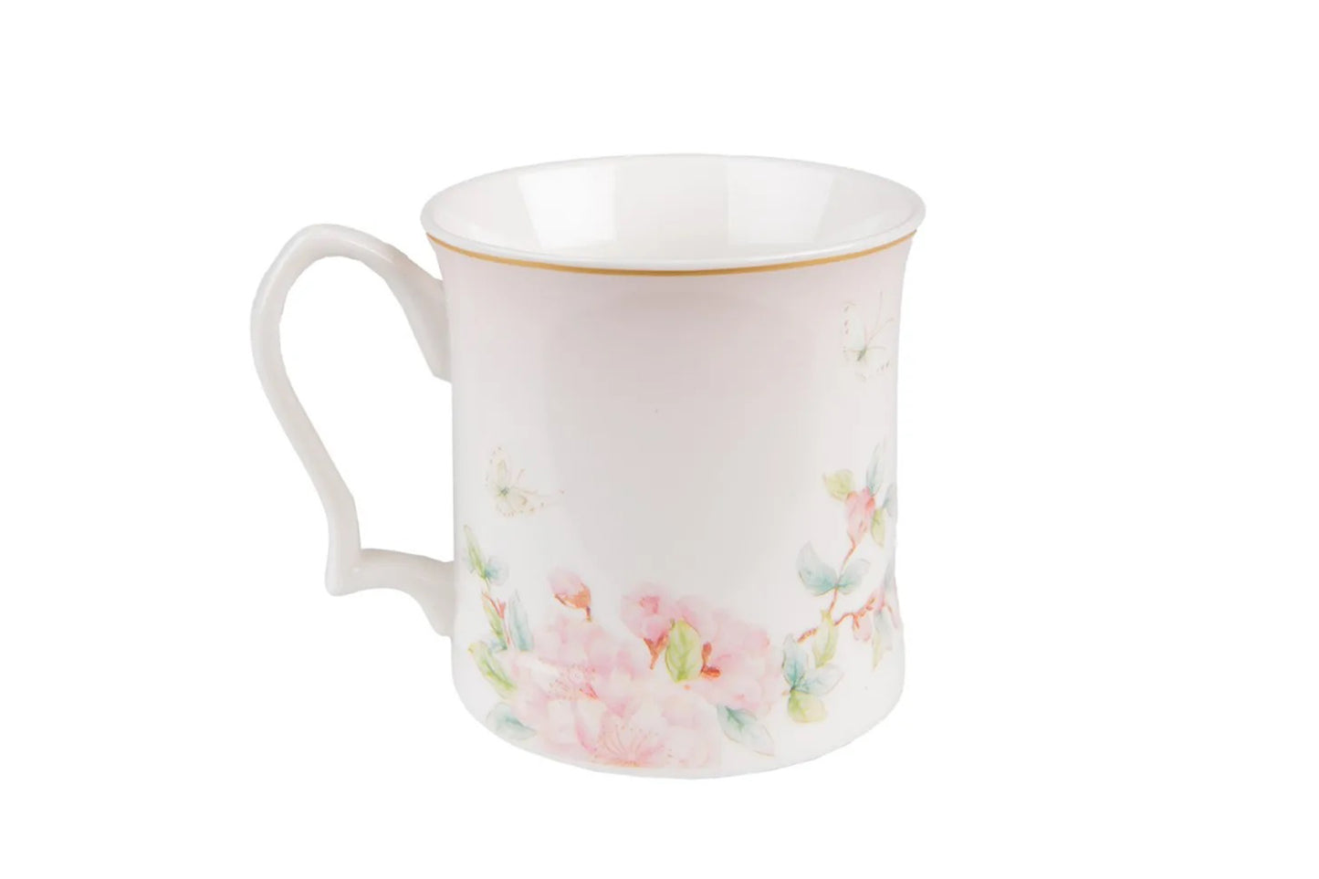 Tazza in porcellana con decoro floreale di Clayre & Eef. 414 ml . Misura 13x9x9
