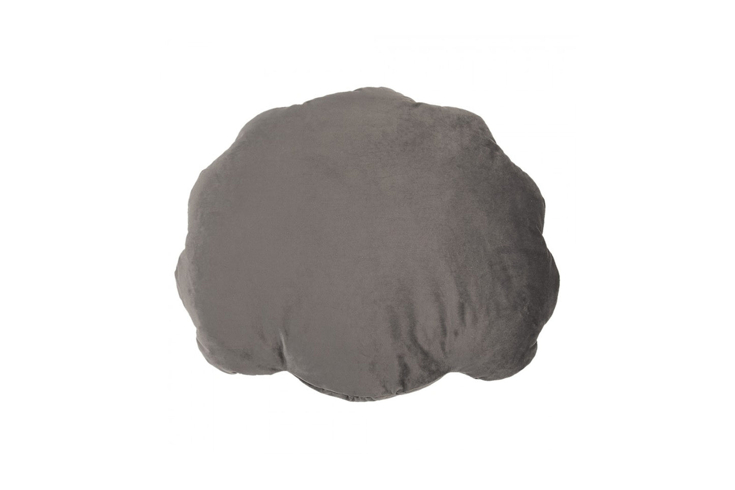 Cuscino a forma di conchiglia in velluto grigio di Clayre & Eef (38x48)