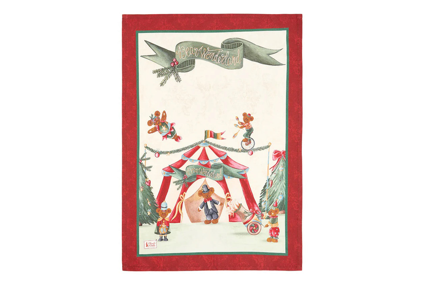 Nuvole di Stoffa Canovaccio natalizio "Bear Wonderland" 50x70