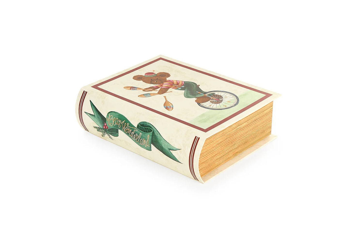 Nuvole Di Stoffa Set 2 scatole libro in cartone BEAR WONDERLAND Misure: 15/21,6 cm