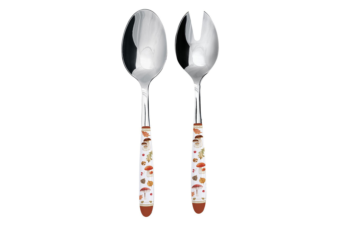 Easy Life Set due posate per insalata in acciaio con manico decorato linea Autumn Breeze