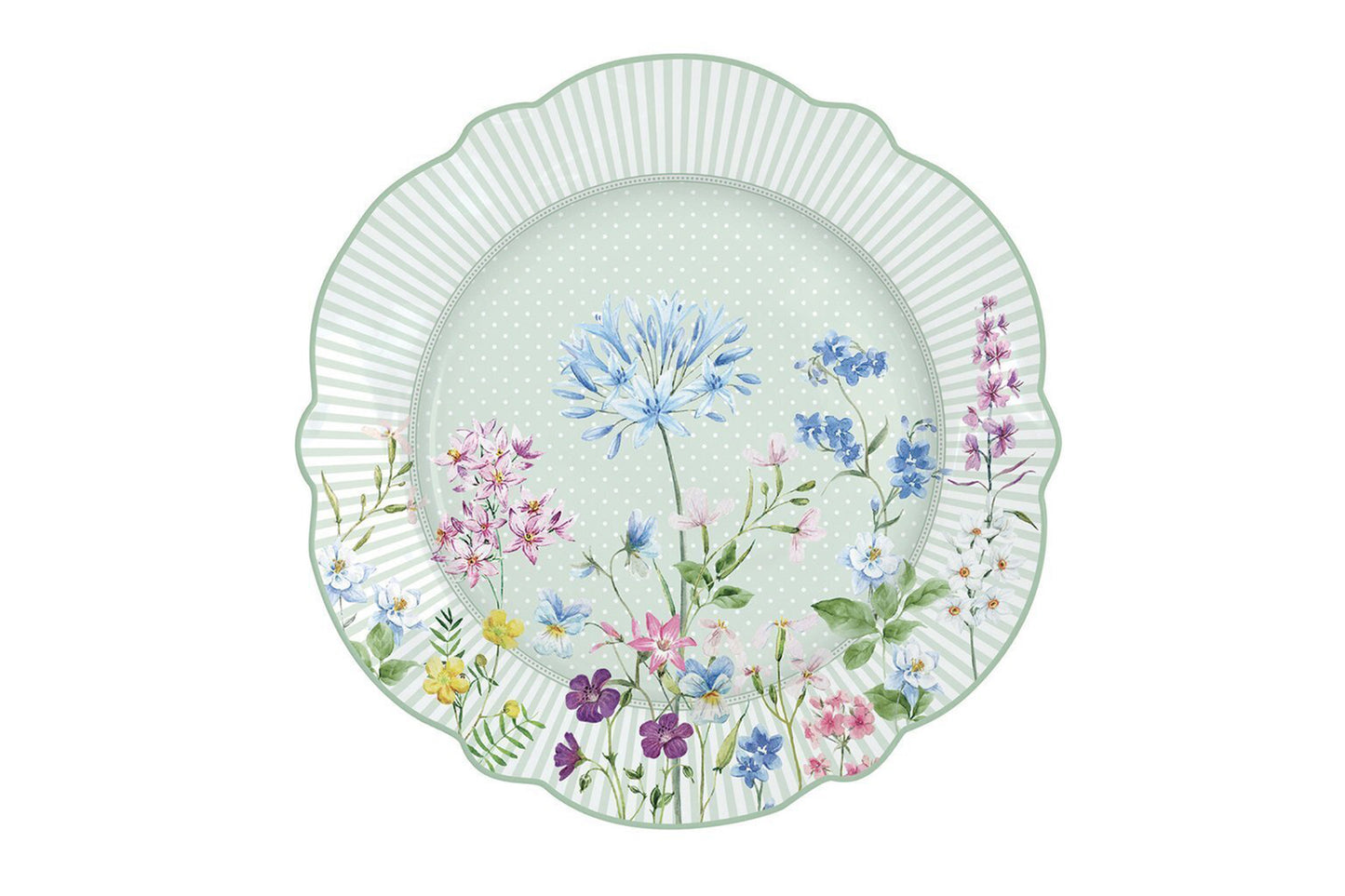 Servizio di piatti da 18 pezzi in porcellana della collezione Floraison di Easy Life