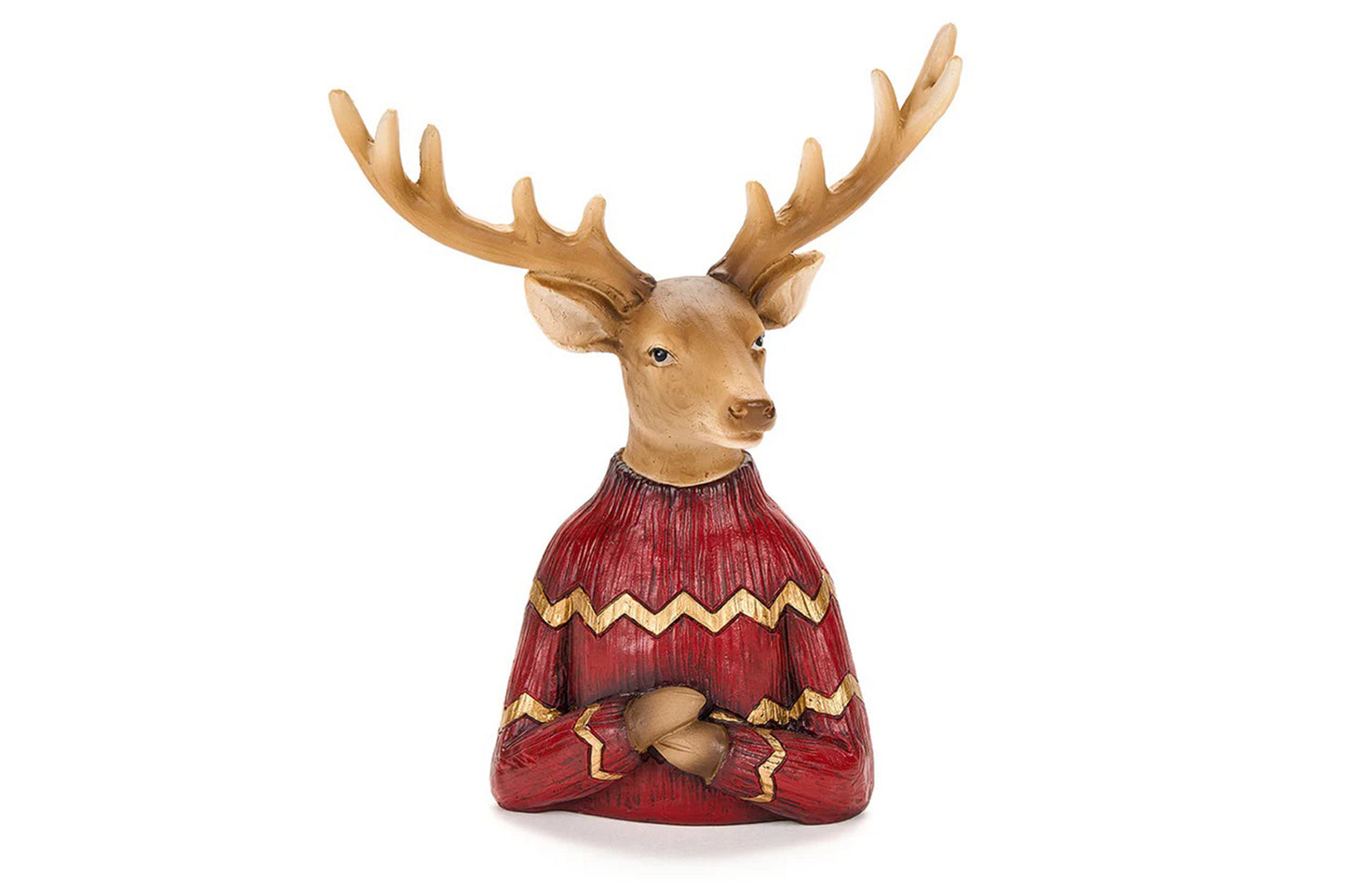 Nuvole di Stoffa Statuetta Renna "Cartolina di Natale" 15.5x8x20 cm