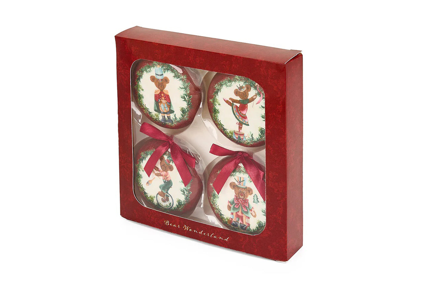 Nuvole di Stoffa Set 4 Medaglioni in plastica + confezione "Bear Wonderland" D8 cm