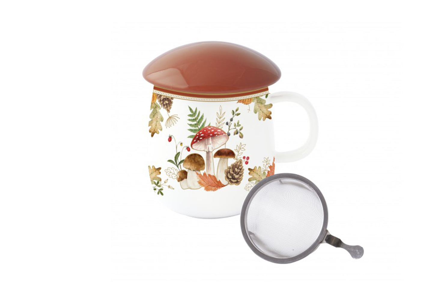 Easy Life Tazza in porcellana con infusiera 450 ml della linea Autumn Breeze