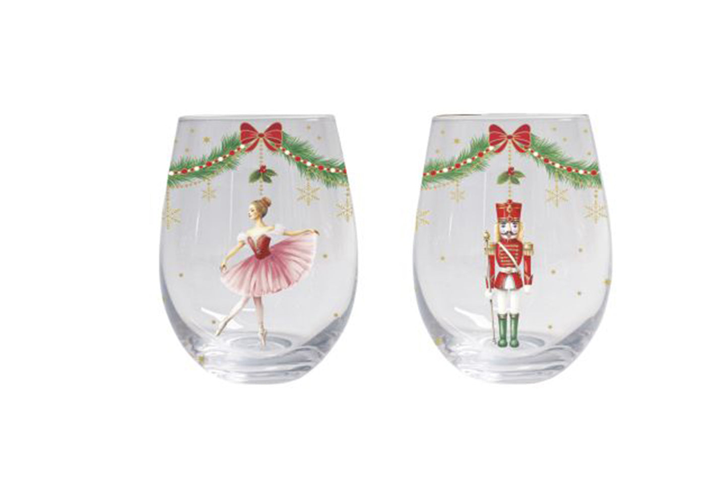 Easy Life Set due bicchiei in vetro in gift box 500 ml MAGIE DE NOEL