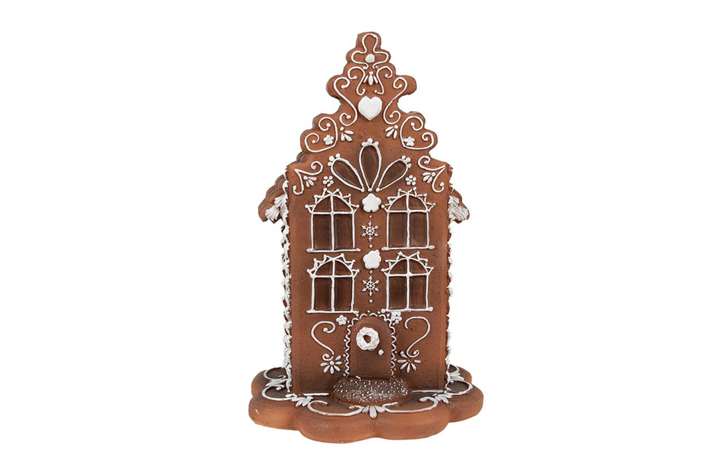 Clayre & Eef Casa di pan di zenzero con led realizzata in poliresina 13x13x20 cm