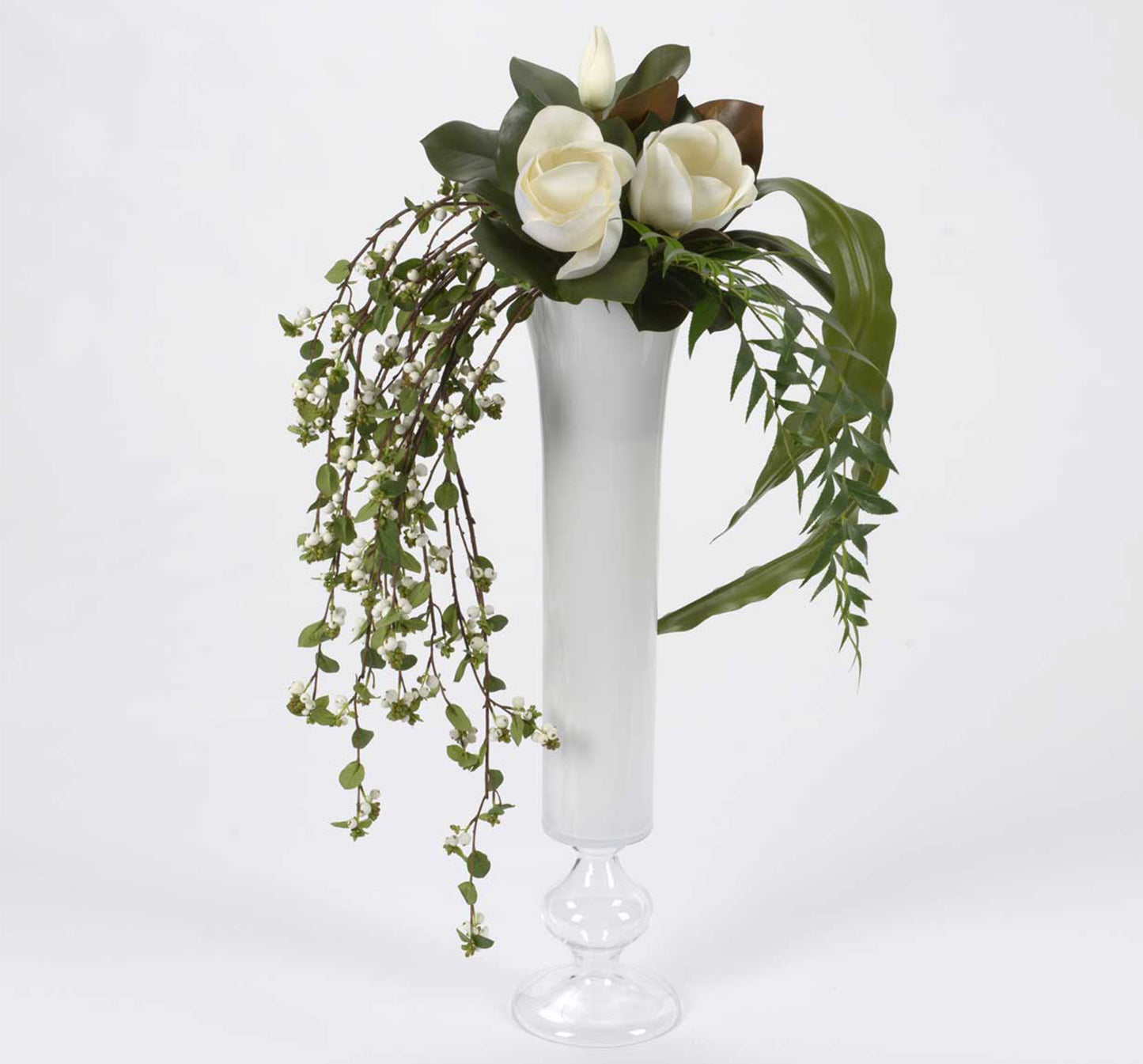 Vaso Prestige in vetro bianco di Amadeus (H:: 80 / L:: 20 / P:: 20)