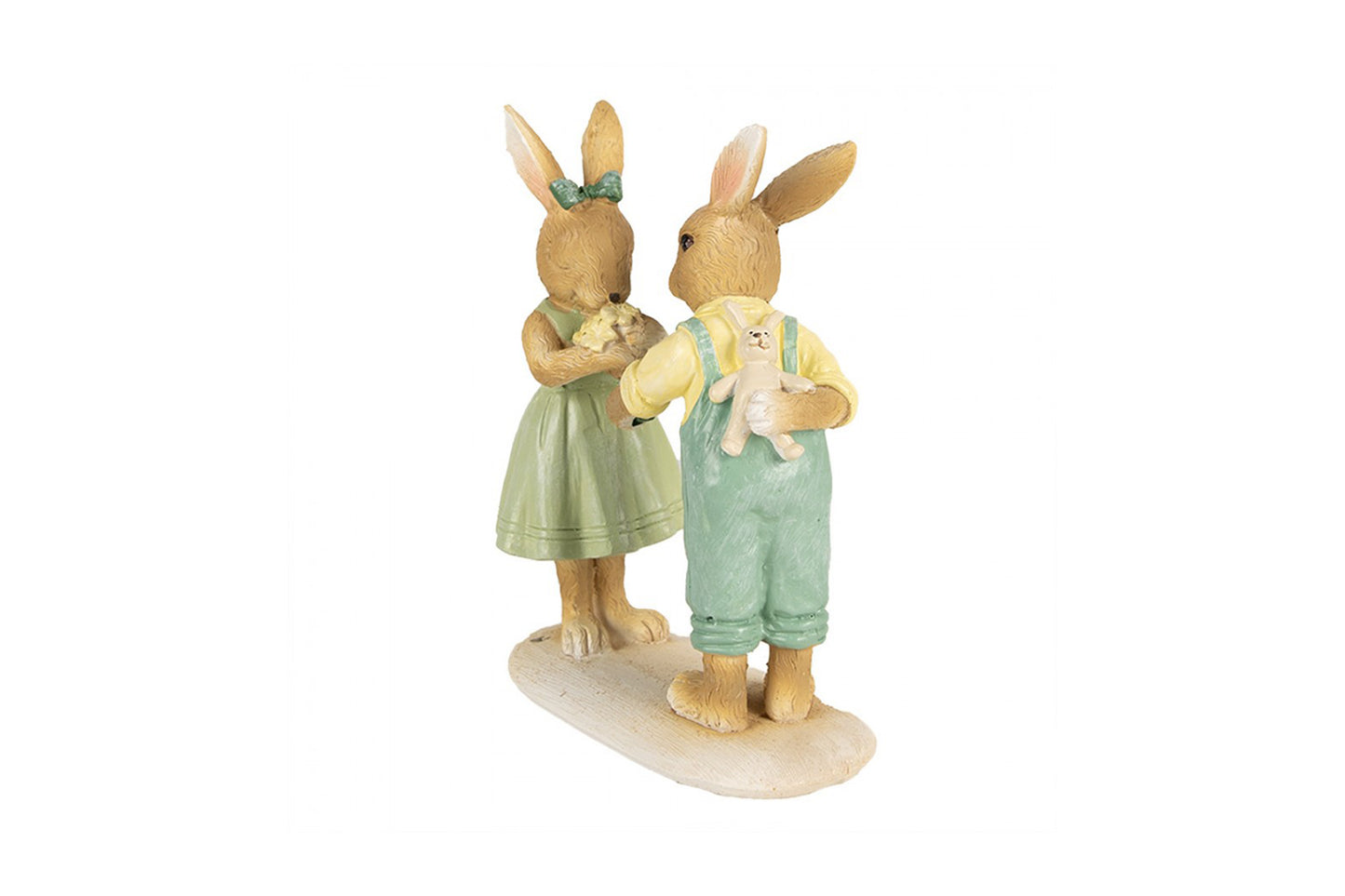 Statuetta in poliresina Coniglietti innamorati 14 cm. Calyre & Eef