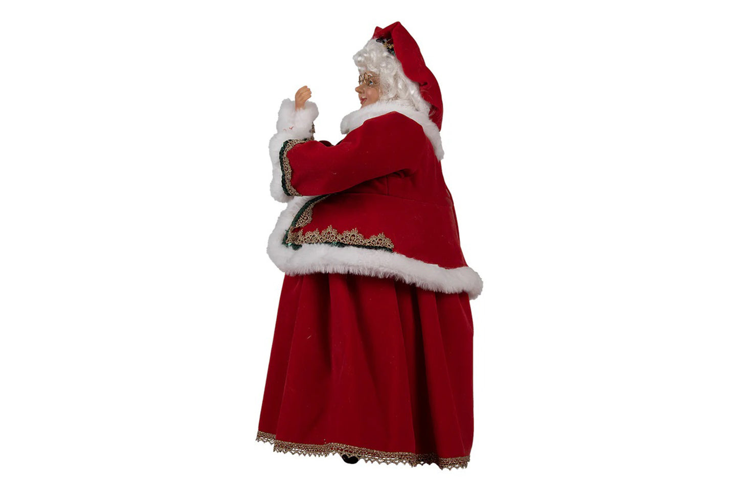 Clayre & Eef Set 2 Statue Babbo e Mamma Natale in resina H45/40 cm