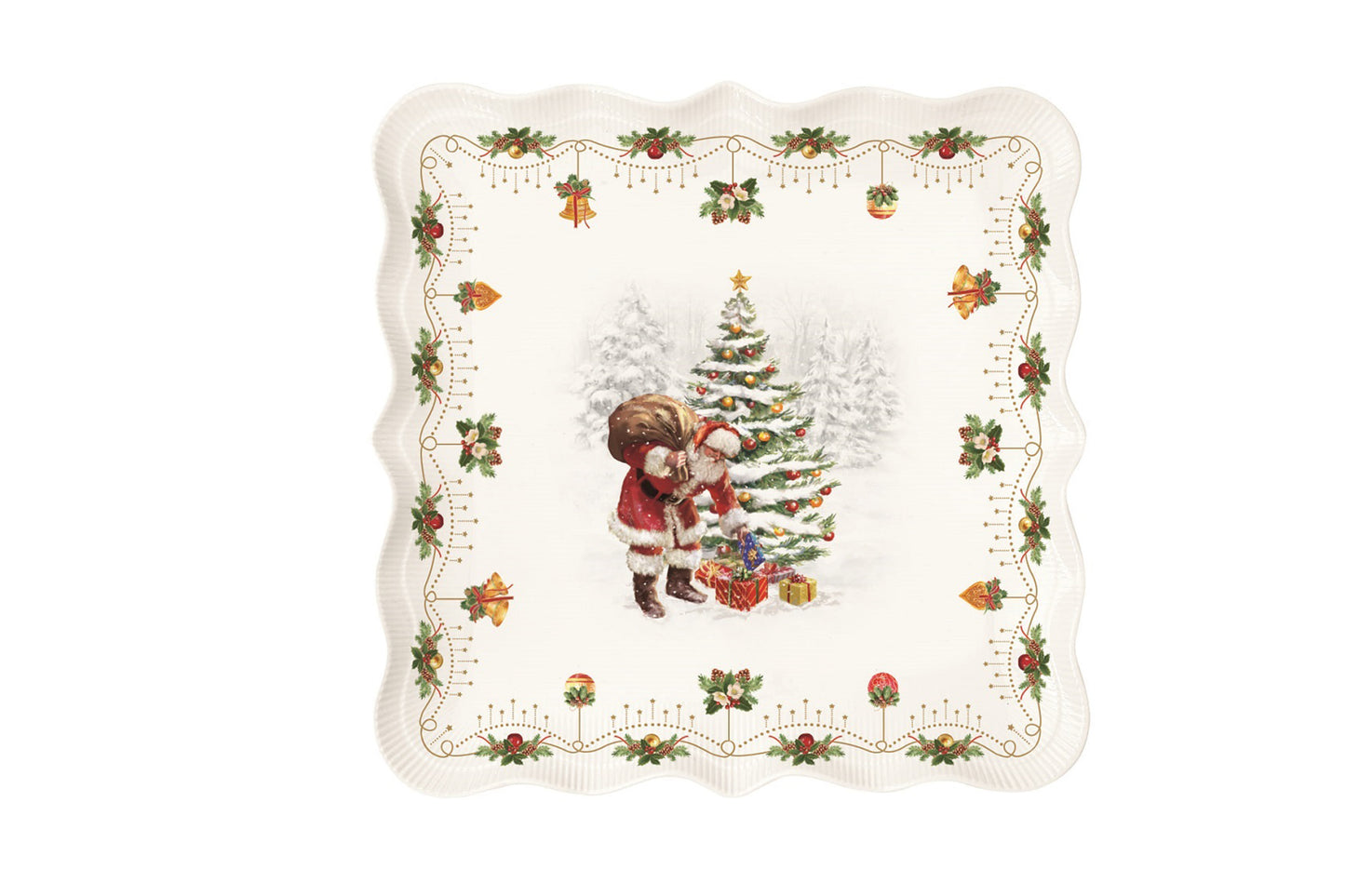Vassoio Quadrato “Nostalgic Christmas” Easy Life 30×30 cm.
