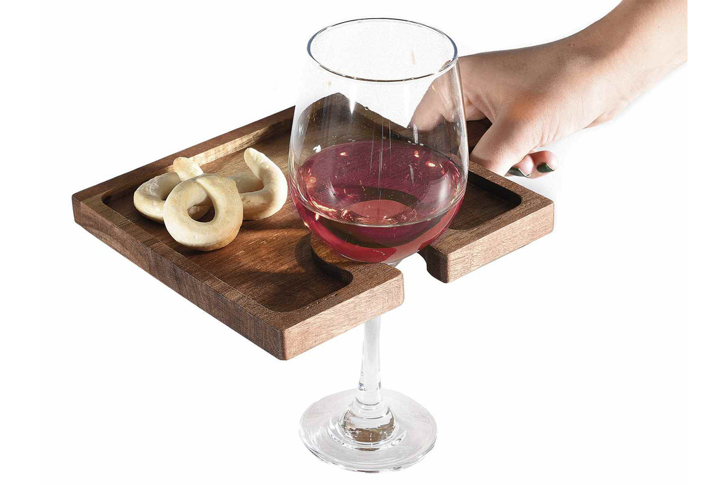 Vassoio alimentare in legno d'acacia c/portacalice a puzzle.
Misure: cm 17 x 22,5 H
Spessore: 1,5 cm