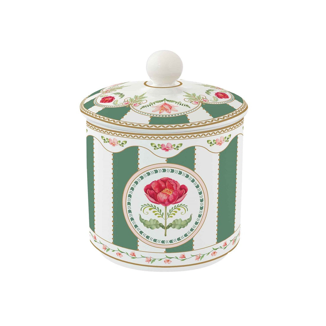 Easy Life Barattolo con coperchio ermetico in porcellana 10,5x13 cm Flowery