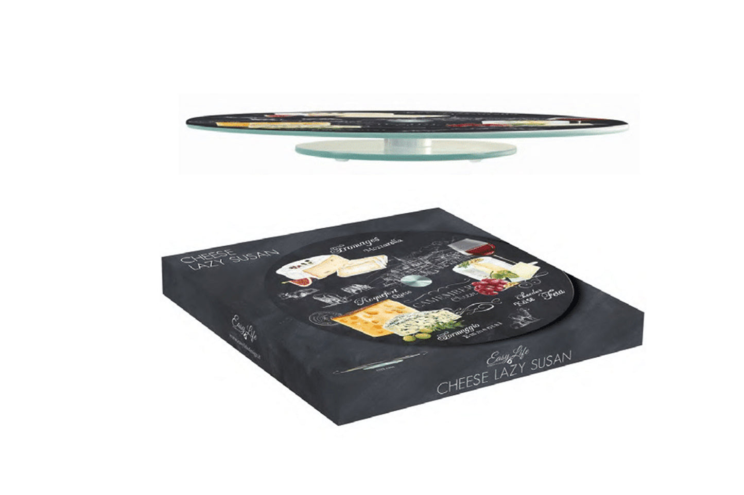 Tagliere girevole in vetro di Easy Life (diametro 32 cm)