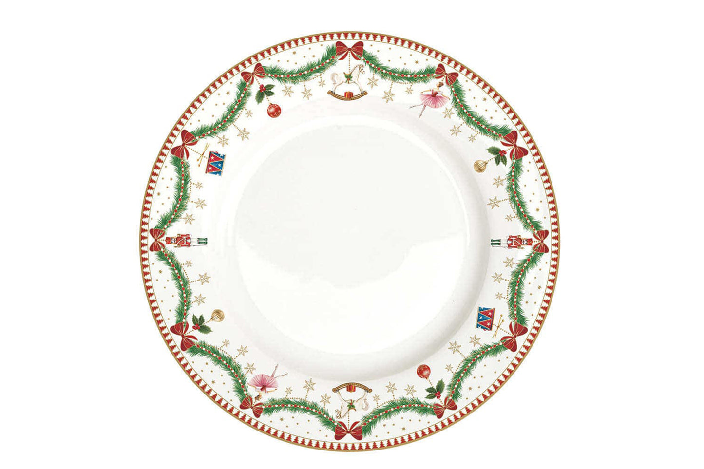 Easy Life Servizio da 6posti tavola MAGIE DE NOEL 18pz. Il servizio è composto da 6 piatti piani, 6 piatti fondi e 6 piatti frutta.
Dimensioni: Piatto Piano: 26.5 cm
Piatto Fondo: 21.5 cm
Piattino: 19 cm