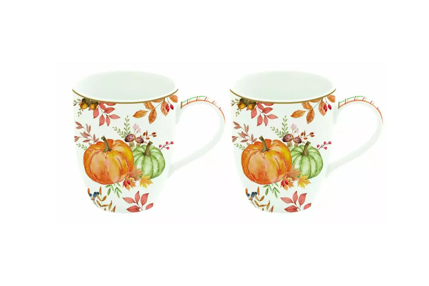 Set due mug in porcellana. Capacità 350 ml. Linea Harvest di Easy Life