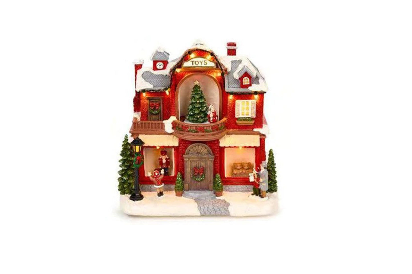 Nuvole di Stoffa Negozio di Giocattoli con musica e led "Cartoline di Natale" carillon
Realizzato in resina, funziona con batterie,
Dimensioni: 23.5 x 14.5 x 23.5 cm