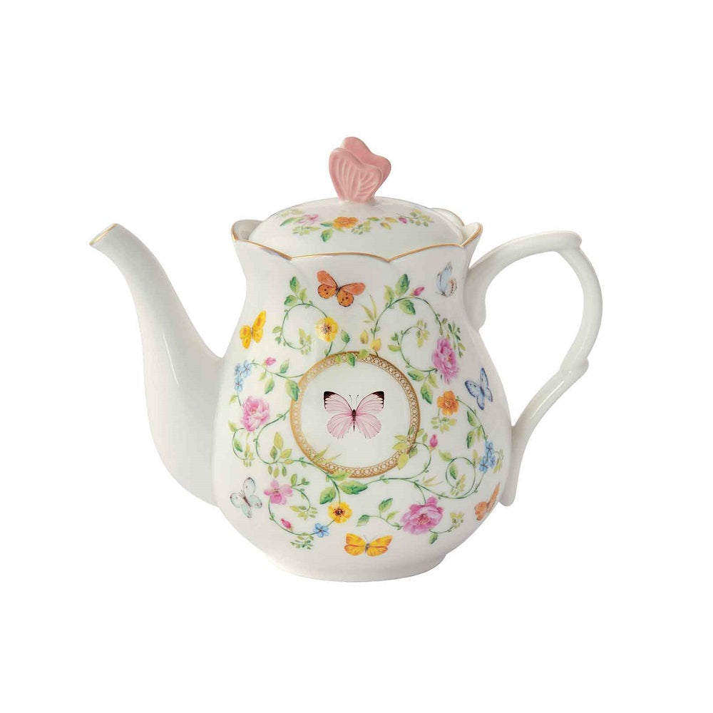 Easy Life Teiera in porcellana 900 ml in gift box Dancing Butterflies