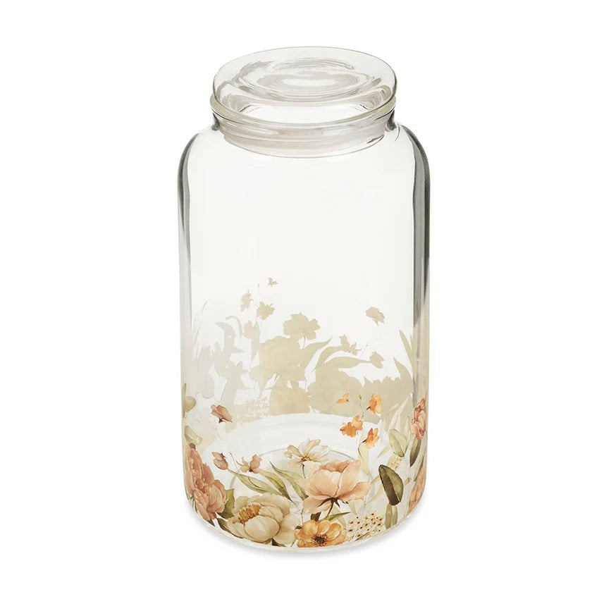 Nuvole di Stoffa Barattolo in vetro borosilicato "Flower Garden" 13x22 cm