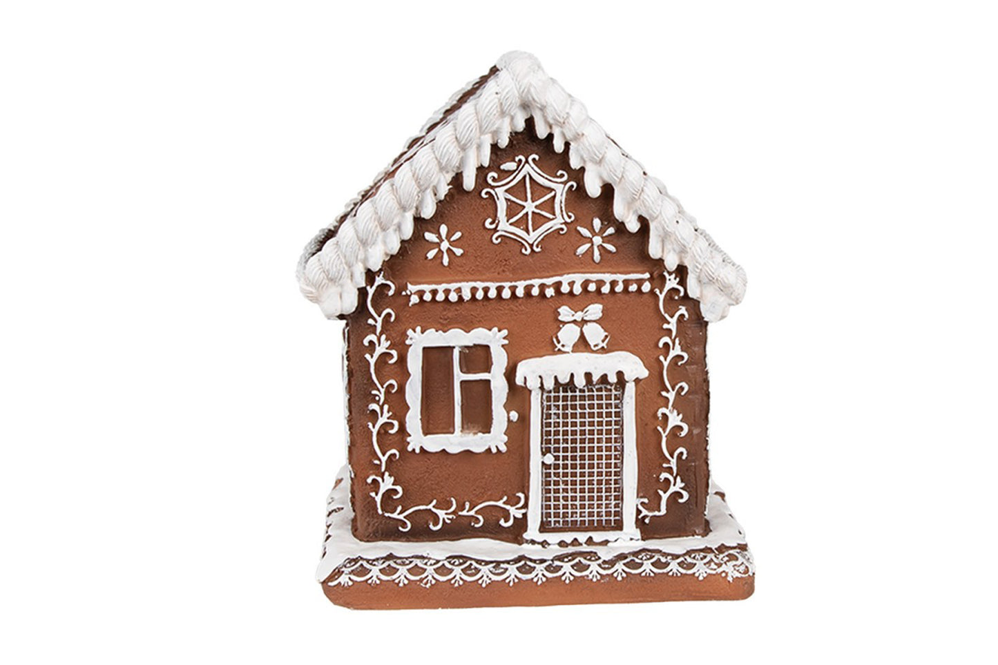 Clayre & Eef Casa di pan di zenzero con led realizzata in poliresina 13x13x15