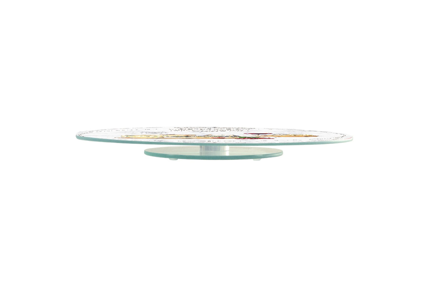 Easy Life Piatto- tagliere girevole LES FROMAGES. E' un piatto servi - formaggio girevole in vetro dal diametro di 32 cm