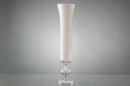 Vaso in vetro bianco Prestige di Amadeus (H:: 100 / L:: 22 / P:: 22)