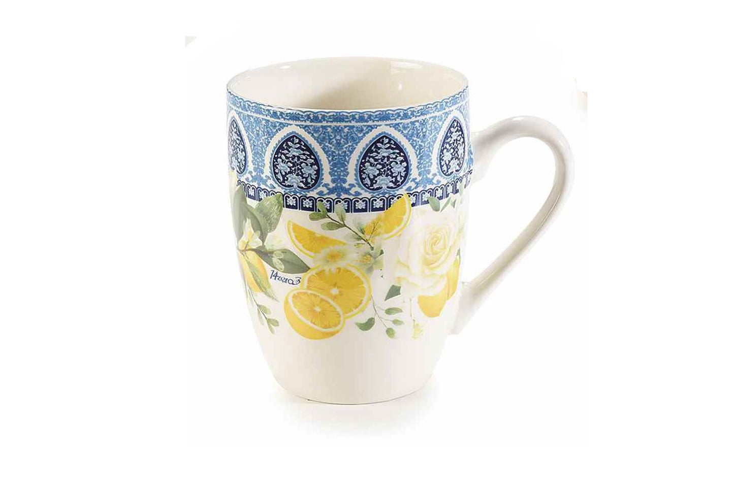Tazza in ceramica "Agrumi del Mediterraneo" c/scat. Regalo. Capacità: 350 ml