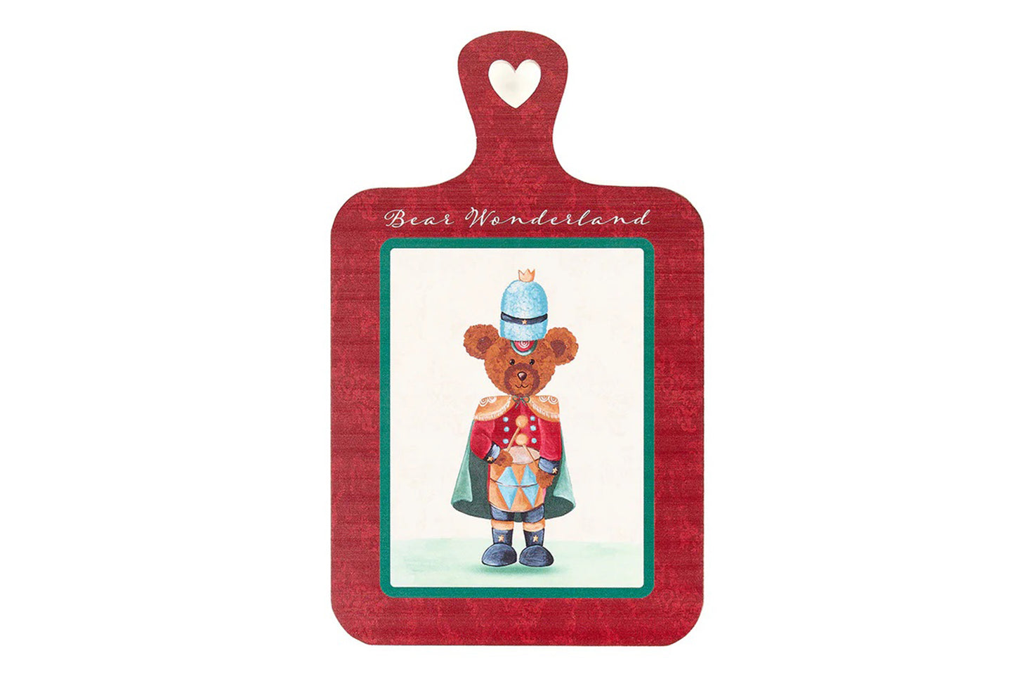 Nuvole di Stoffa Sottopentola natalizio in legno "Bear Wonderland" 18x1x29.7 cm