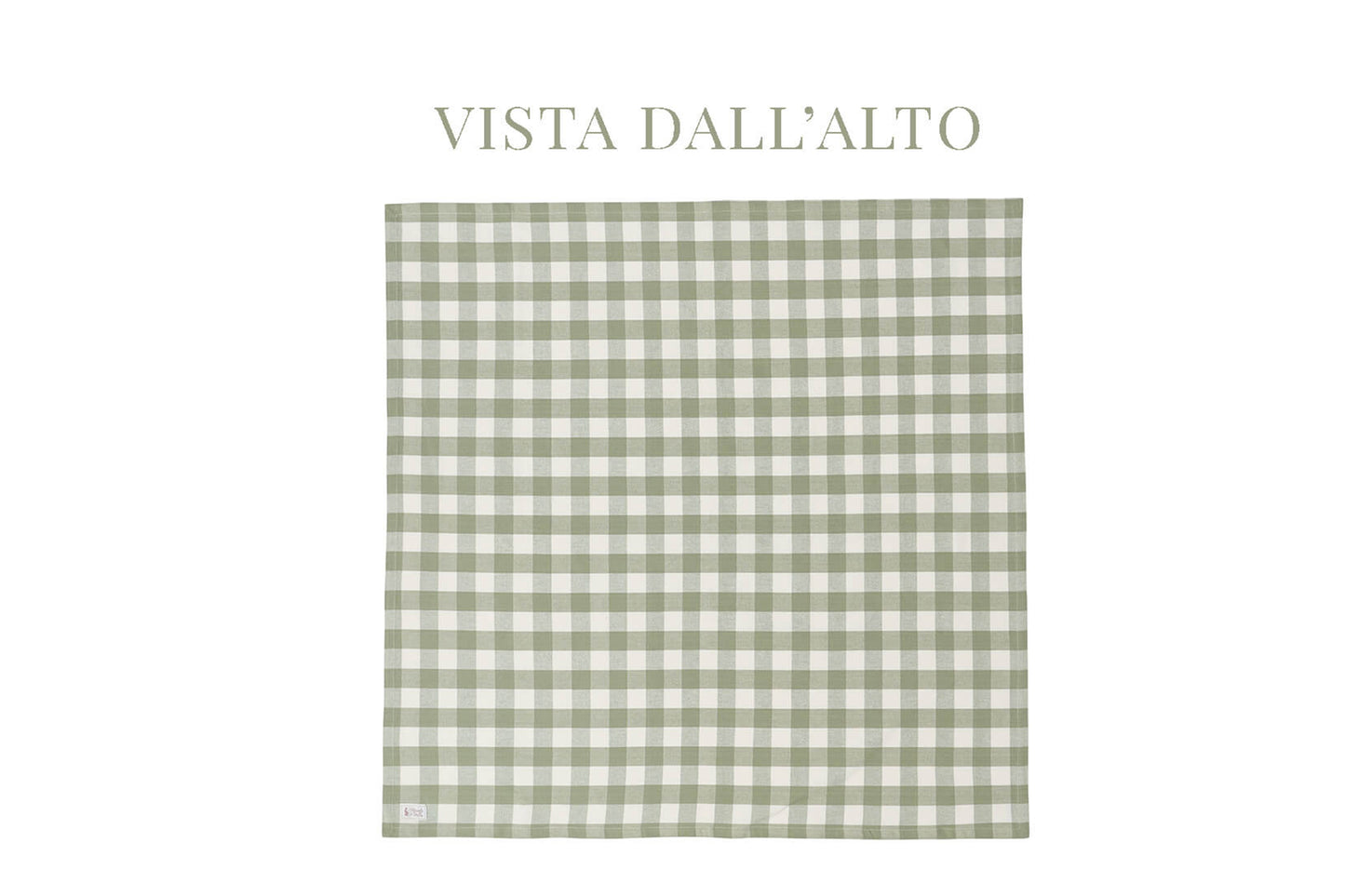 Centro tavola Wendy a quadretti in 100% cotone. 100x100 cm. Nuvole di Stoffa.