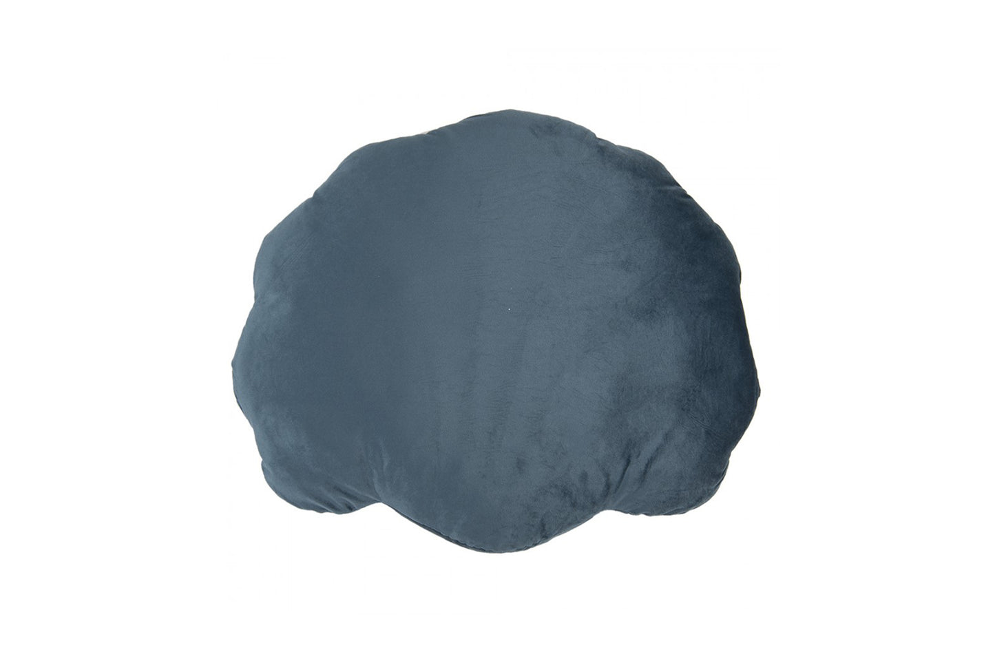 Cuscino a forma di conchiglia in velluto blu di Clayre & Eef (38x48)