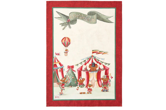 Nuvole di Stoffa Canovaccio natalizio "Bear Wonderland" 50x70