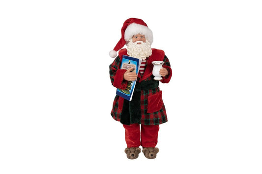 Babbo Natale in vestaglia H 28 cm
