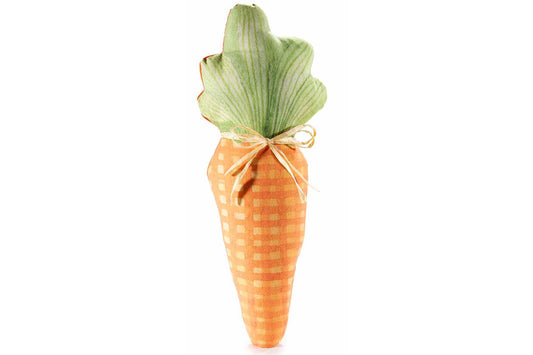 Cuscino in stoffa a carota con fiocco in rafia
19x46 cm