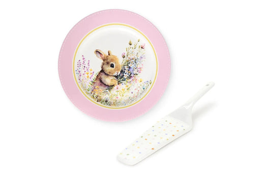 Nuvole di Stoffa Set piatto dolce e paletta pasquali "Dorothy" 26.7x16.2x1.7 cm