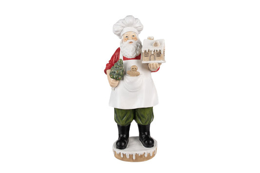 Babbo Natale pasticciere 26x20x59 cm