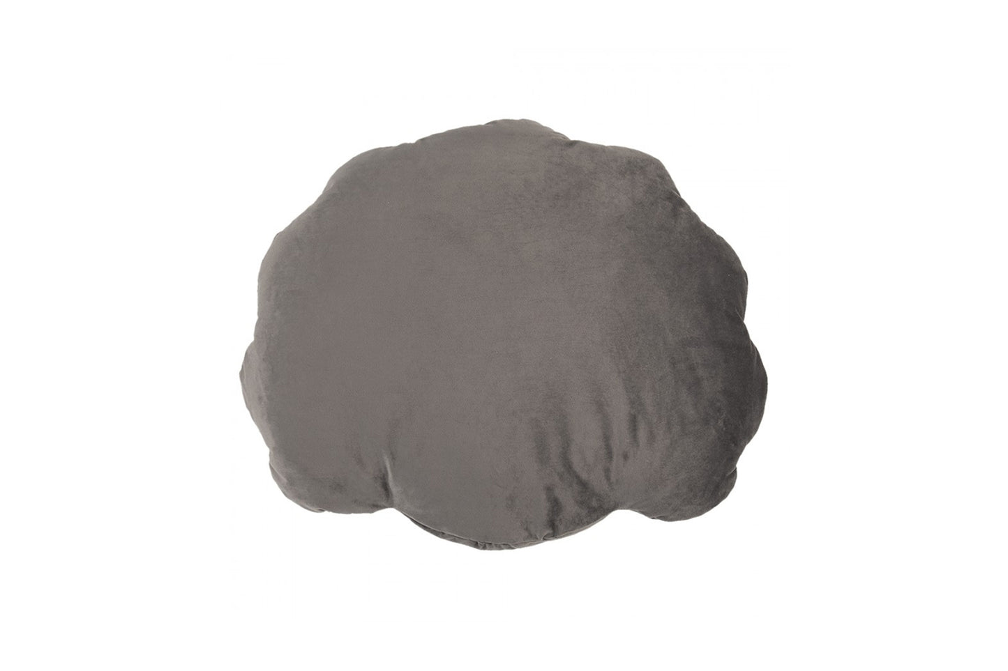Cuscino a forma di conchiglia in velluto grigio di Clayre & Eef (38x48)