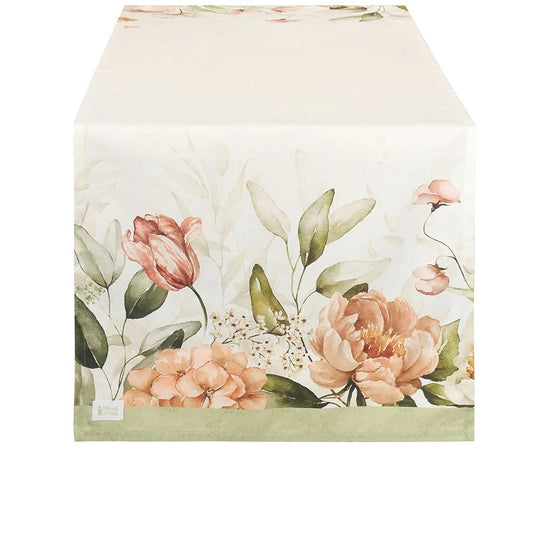 Nuvole di Stoffa Runner cotone  con fiori "Garden Flower" 50x150 cm