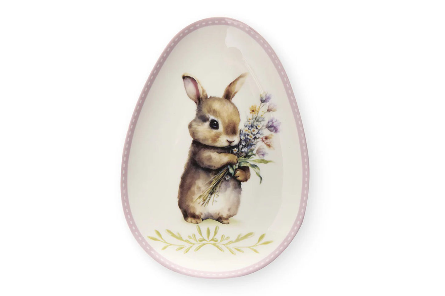 Nuvole di Stoffa Piatto pasqua uovo in porcellana "Dorothy" 17x12.4x2 cm