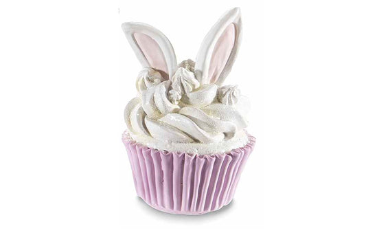 Cupcake con orecchie da coniglio in resina da appoggiare
Misure: Ø 7 cm x 10,5 H