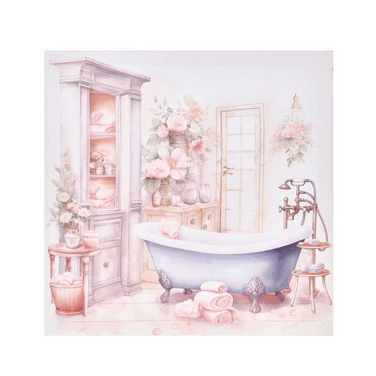 Nuvole di Stoffa Quadro da bagno in tela 30x30x2.5 cm