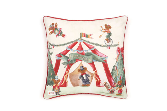 Nuvole di Stoffa Cuscino arredo natalizio in cotone  Bear Wonderland 40x40 cm