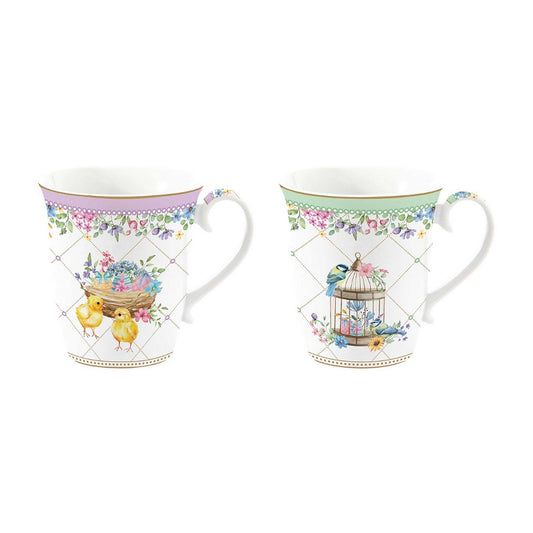 Easy Life Set d ue mug in gift box Spring Bloom 275 ml