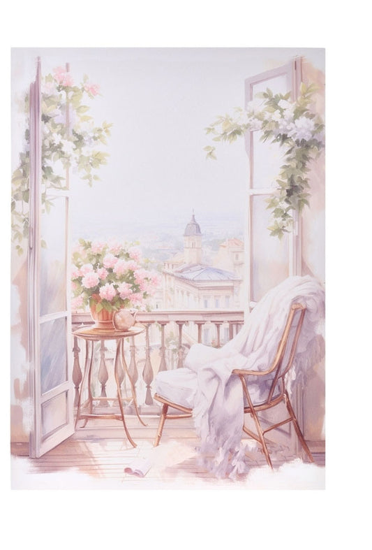 Nuvole di stoffa Quadro canvas balcone 70x50x2,5 cm