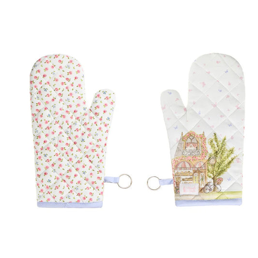 Nuvole di Stoffa Guanto in cotone "La Vie en Rose" 19x32 cm