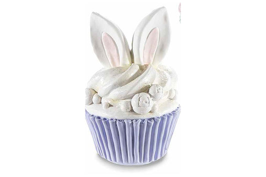 Cupcake con orecchie da coniglio in resina da appoggiare
Misure: Ø 7 cm x 10,5 H