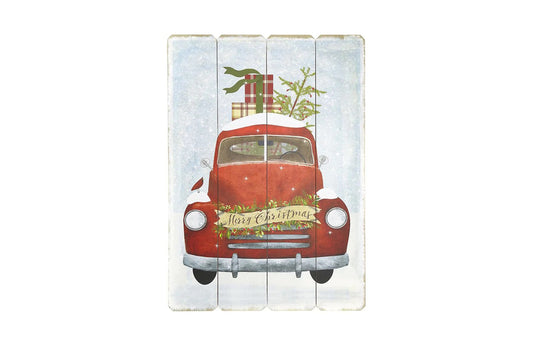 Quadro natalizio CHRISTMAS TIME legno MDF  50x70