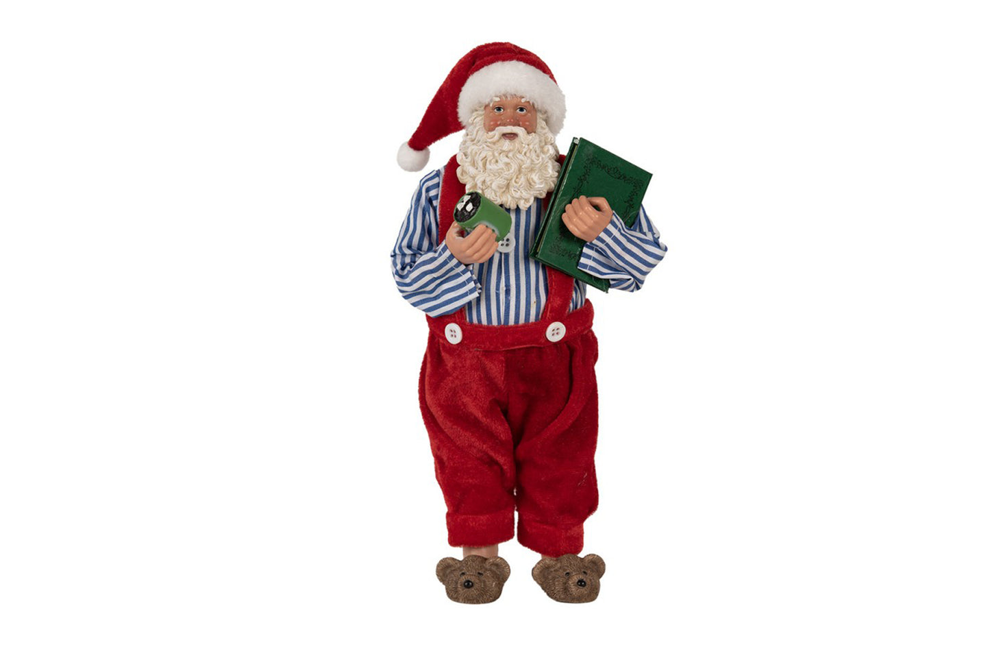 Clayre & Eef Babbo Natale decorativo con libro 13x10x27 cm